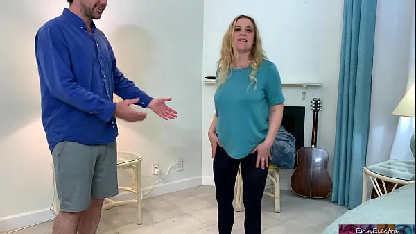 Best Stepson helps stepmom make an exercise video - Erin Electra power Movies