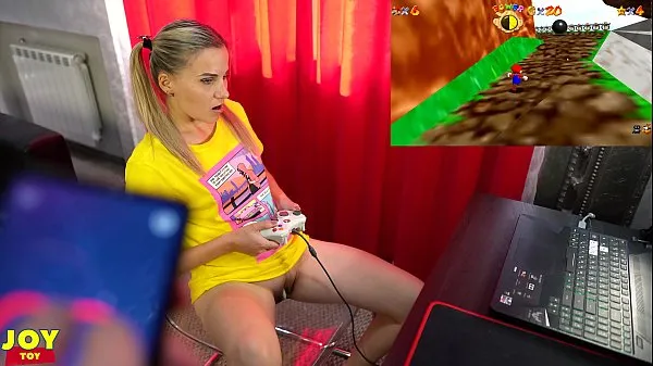 Best Letsplay Retro Game With Remote Vibrator in My Pussy - OrgasMario By Letty Black power Movies
