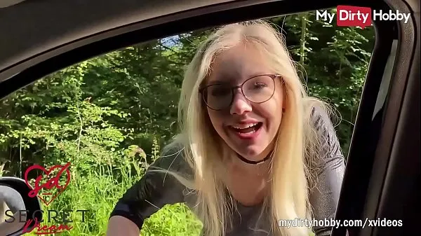 Best Cute blonde babe has her first outdoor fuck power Movies