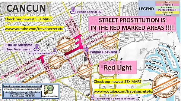 Las mejores Mapa de prostitución callejera de Cancún, México con indicación de dónde encontrar trabajadores callejeros, autónomos y burdeles. También te mostramos el Bar, la Vida Nocturna y el Barrio Rojo de la Ciudad, Mamadapelículas potentes