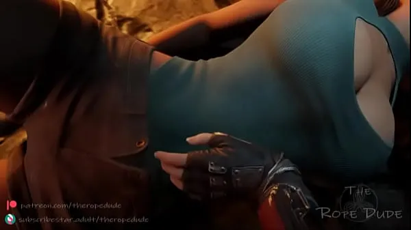Najboljši Lara Croft tied up and played with by Tifa [TheRopeDude močni filmi