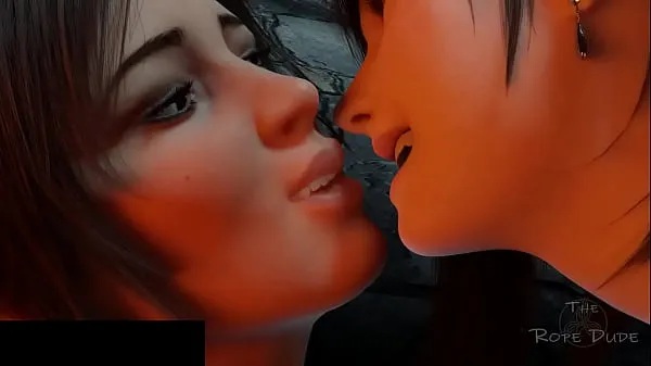 Beste Lara croft and Tifa french kiss power-filmer