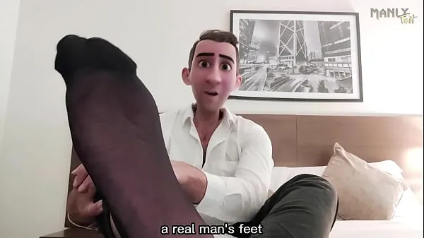 Najlepsze Worshiping a big gay daddies sexy sheer socked feet while he masturbates with his hard white cock just don't let his wife find outfilmy o mocy