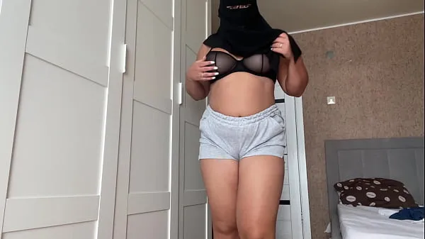 Best Arab hijab girl in short shorts got a wet pussy orgasm power Movies